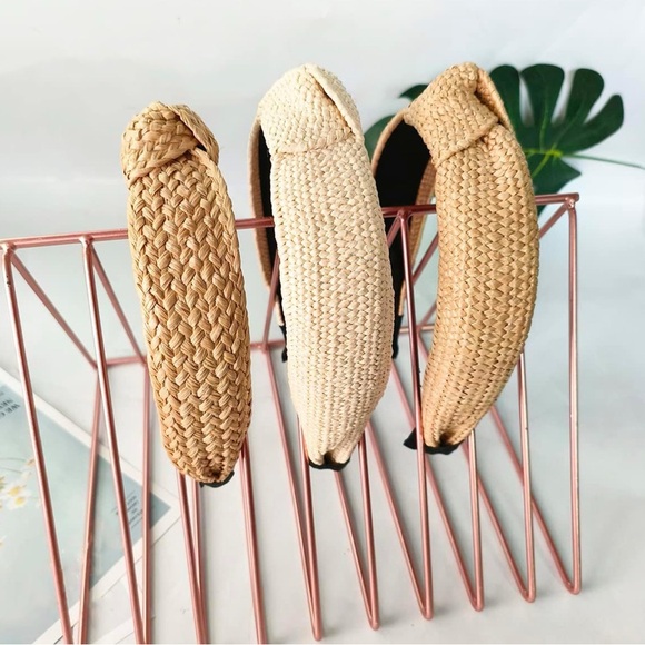 3 Pack Stylish Woven Headbands Set - Picture 2 of 6